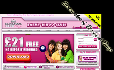 Screen shot of Blackpool Bingo