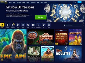 Screenshot of William Hill Casino website on the 27 February 2018